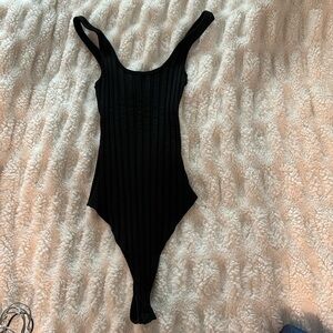 Jonathan simkhai body suit black ribbed. Size xs